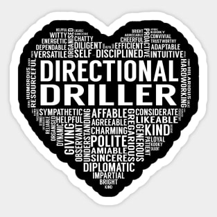 Directional Driller Heart Sticker